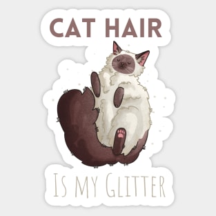 Cat Hair is my Glitter - Ragdoll cat Sticker